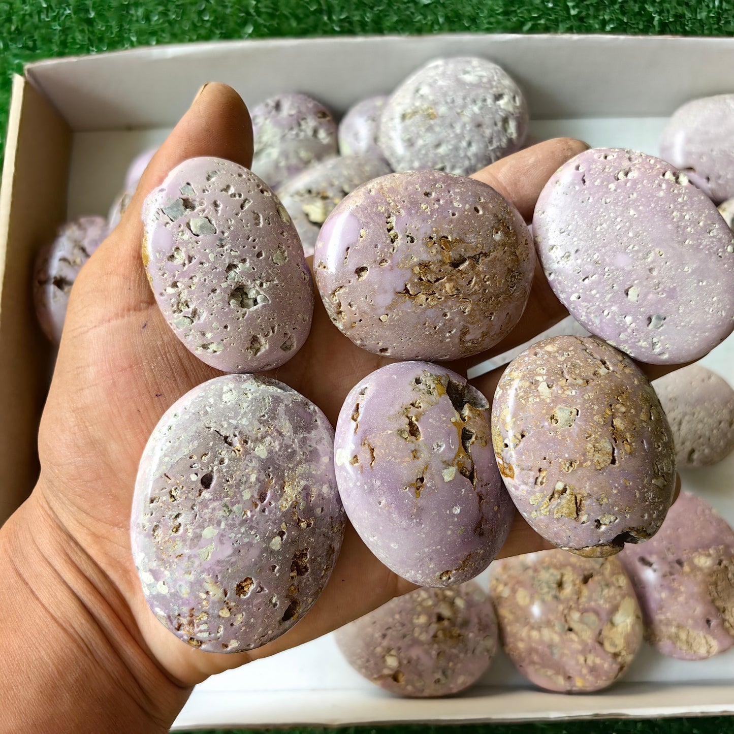 29 pc phosphosiderite drusy palms