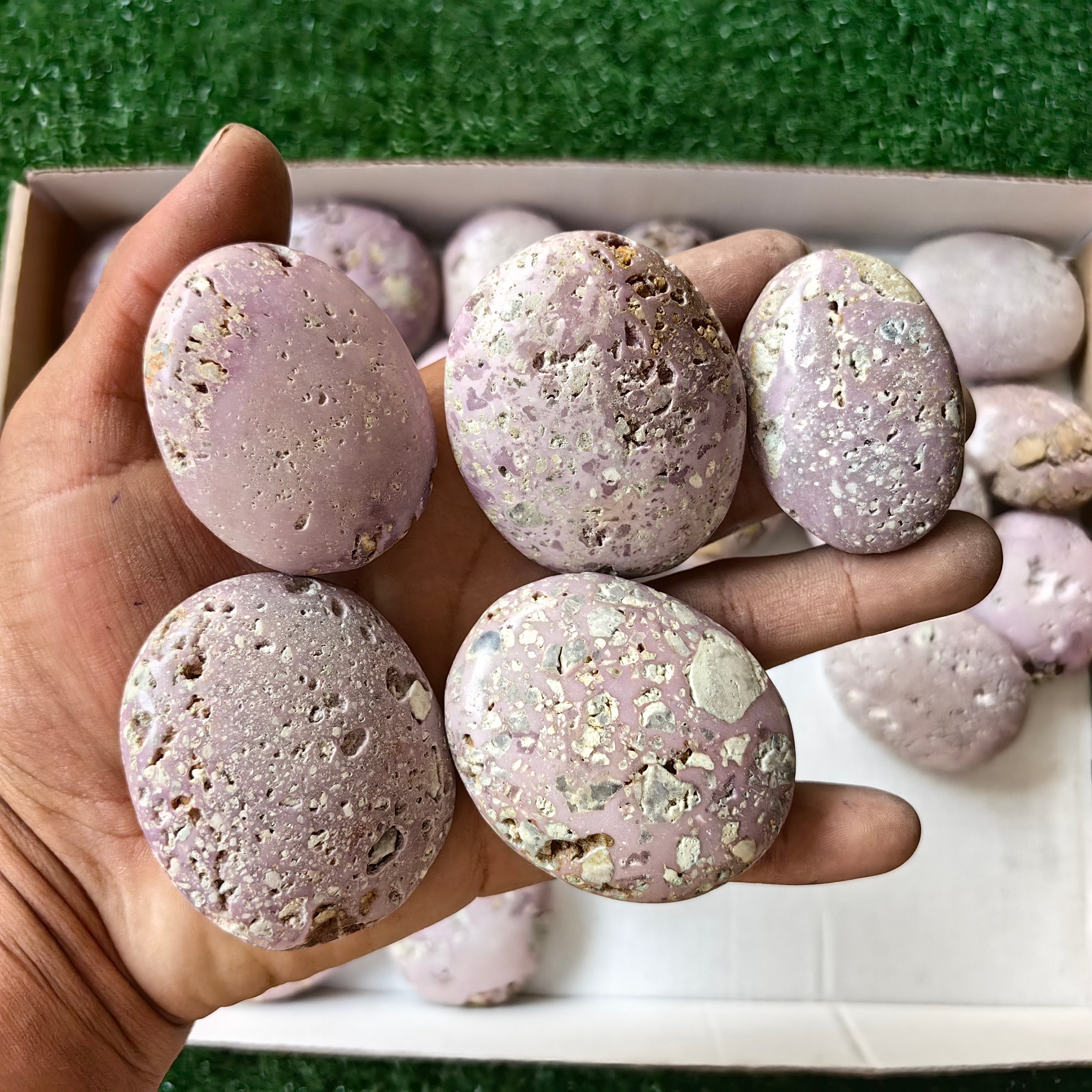 29 pc phosphosiderite drusy palms