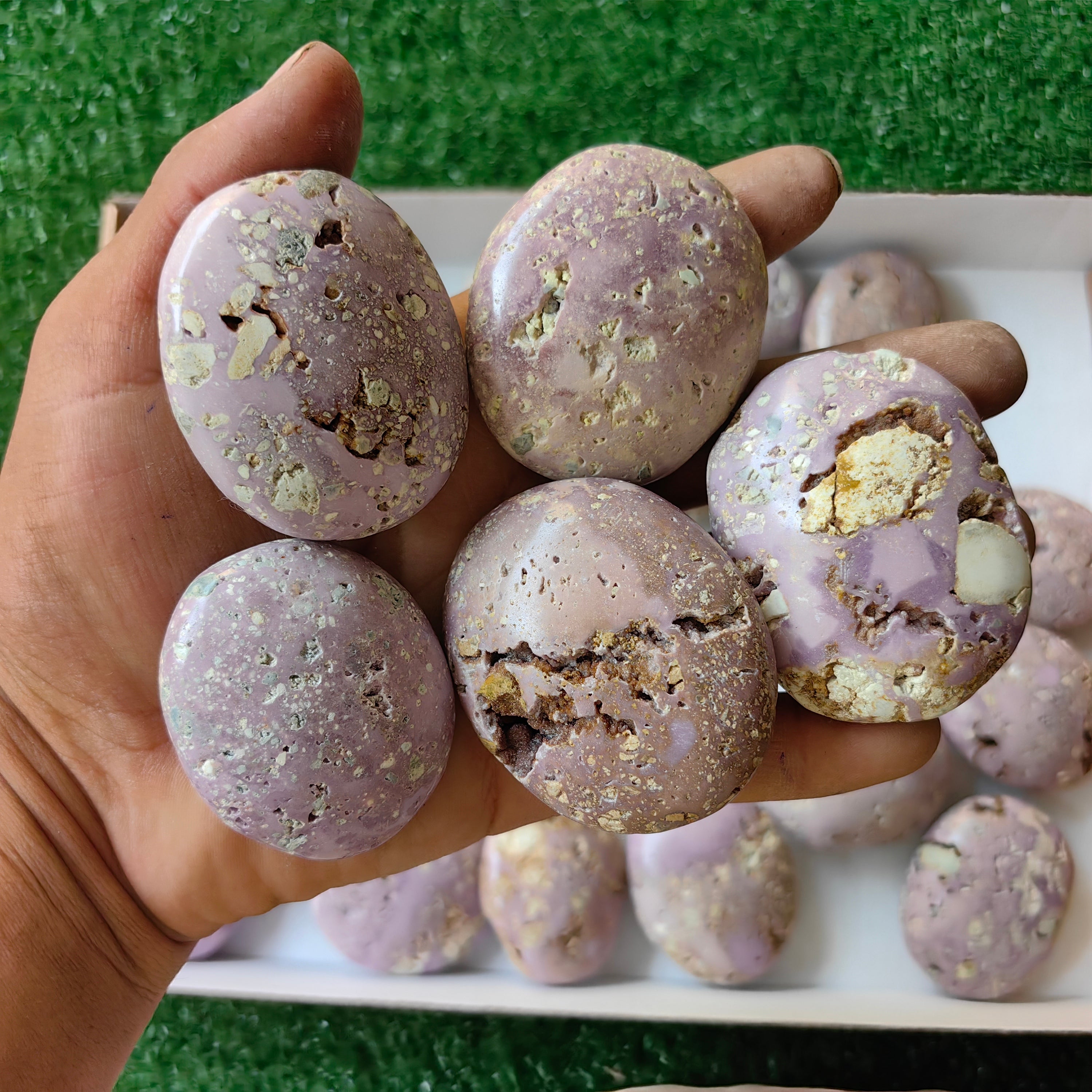 28 pc phosphosiderite drusy palms