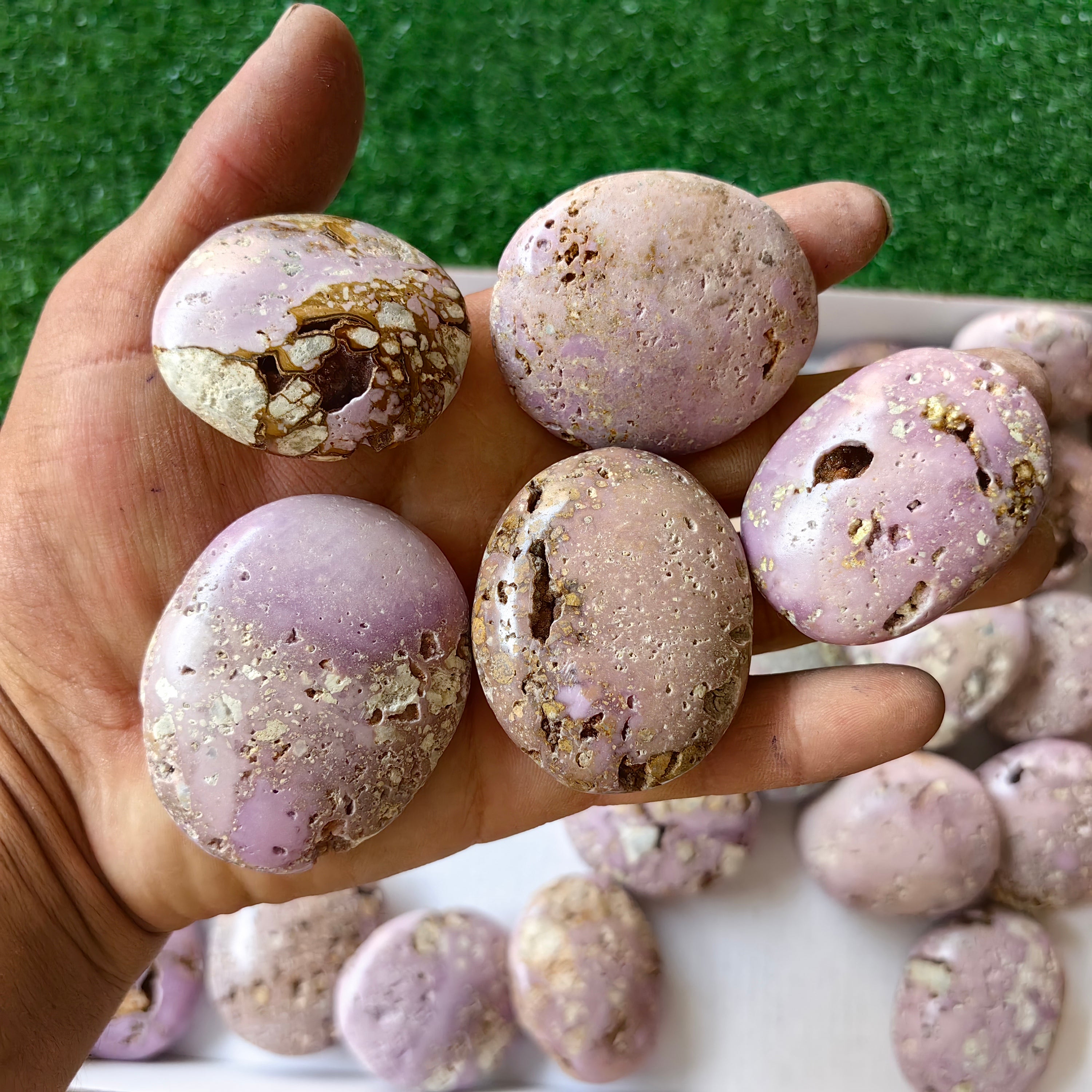 28 pc phosphosiderite drusy palms