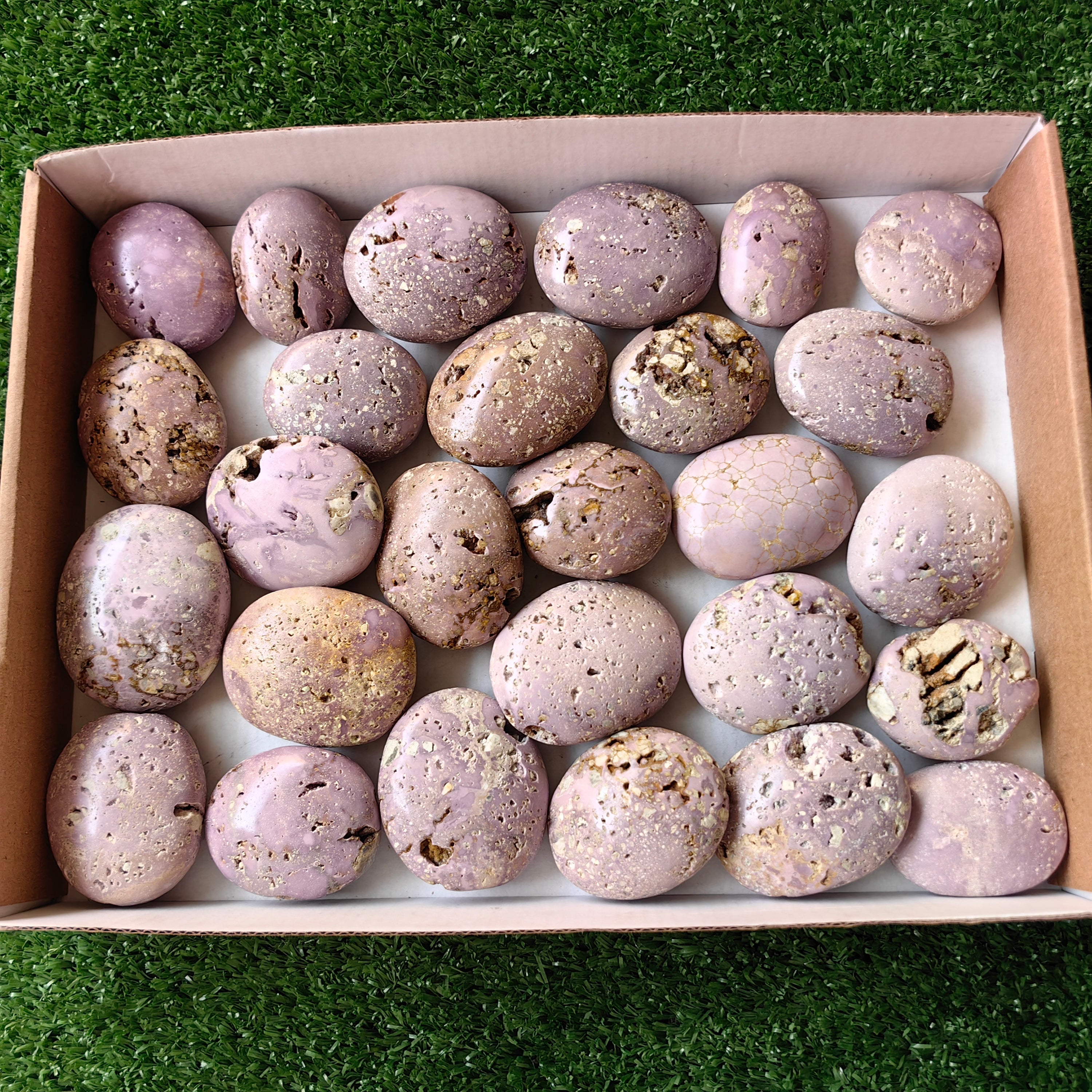 27 pc phosphosiderite drusy palms