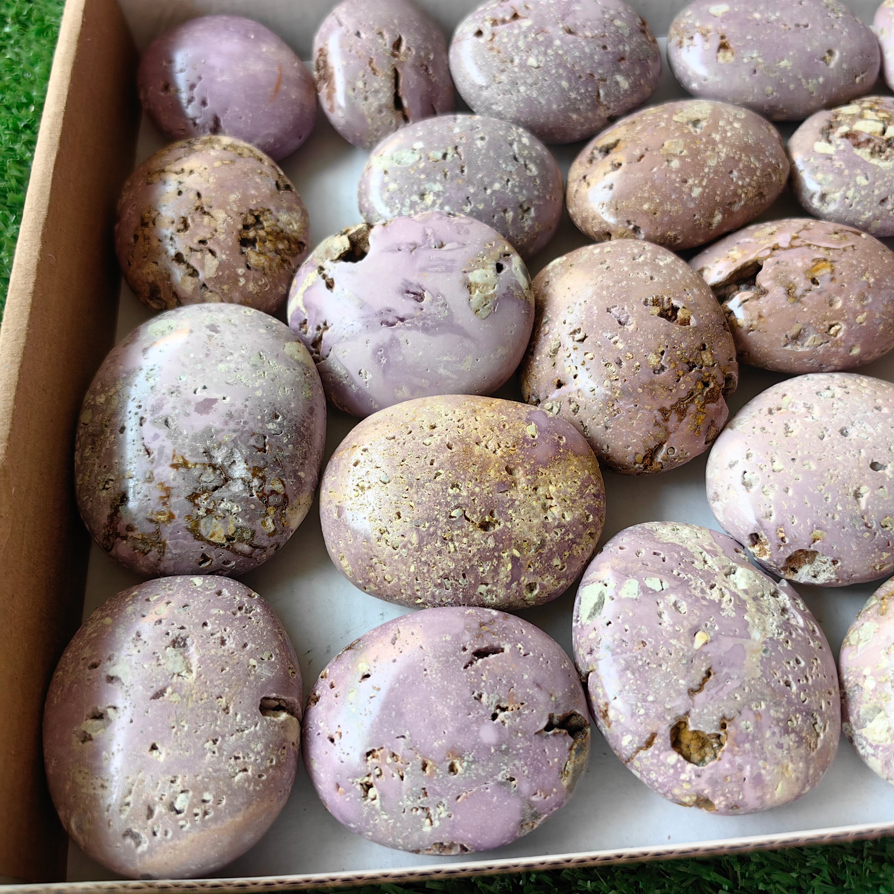 27 pc phosphosiderite drusy palms