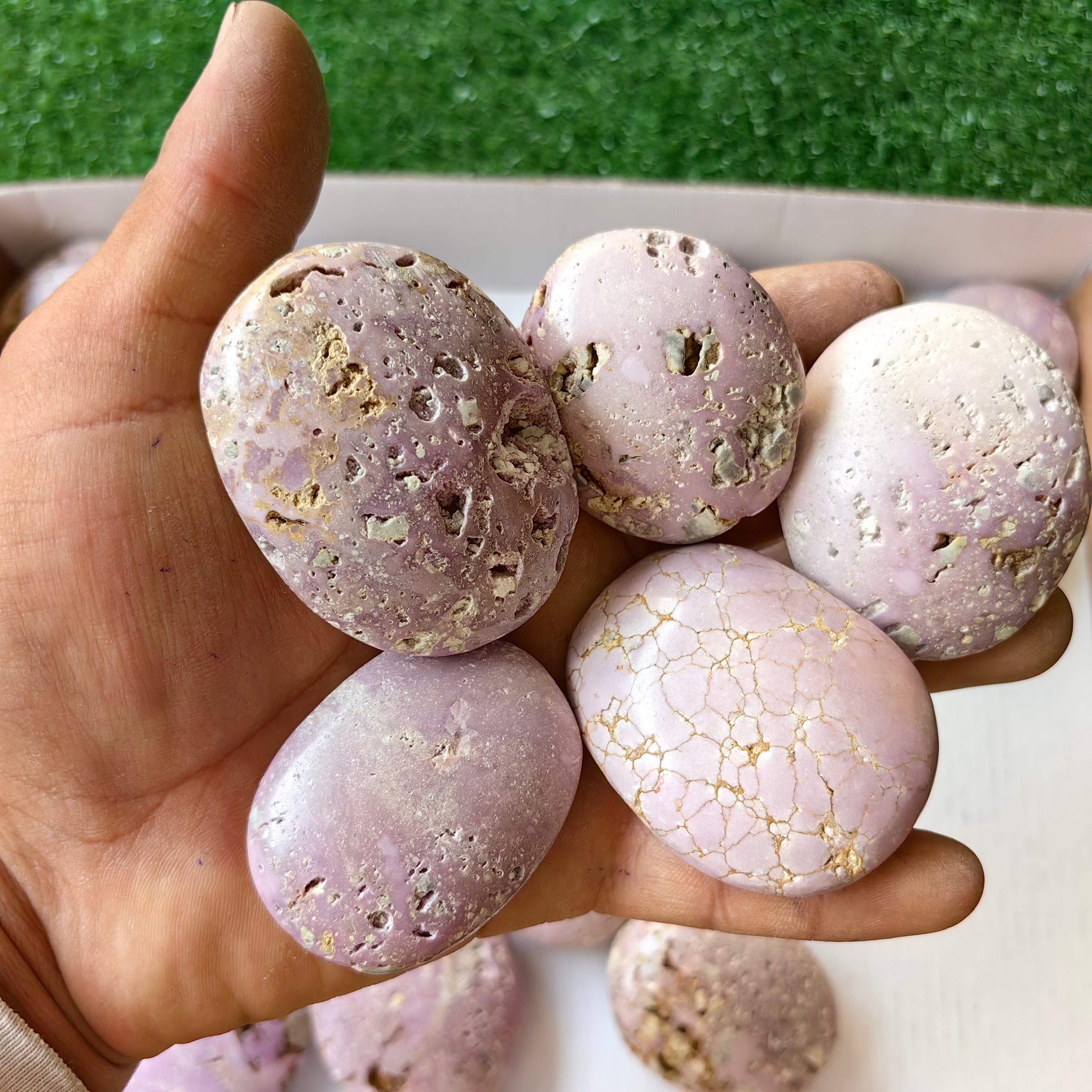 27 pc phosphosiderite drusy palms