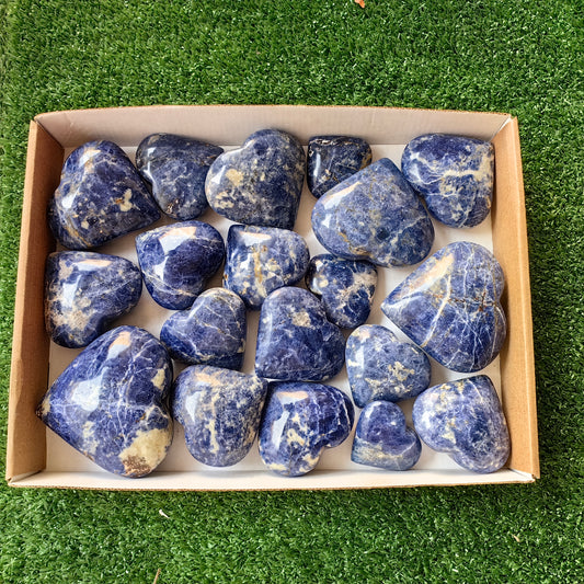 19 pc blue sodalite hearts