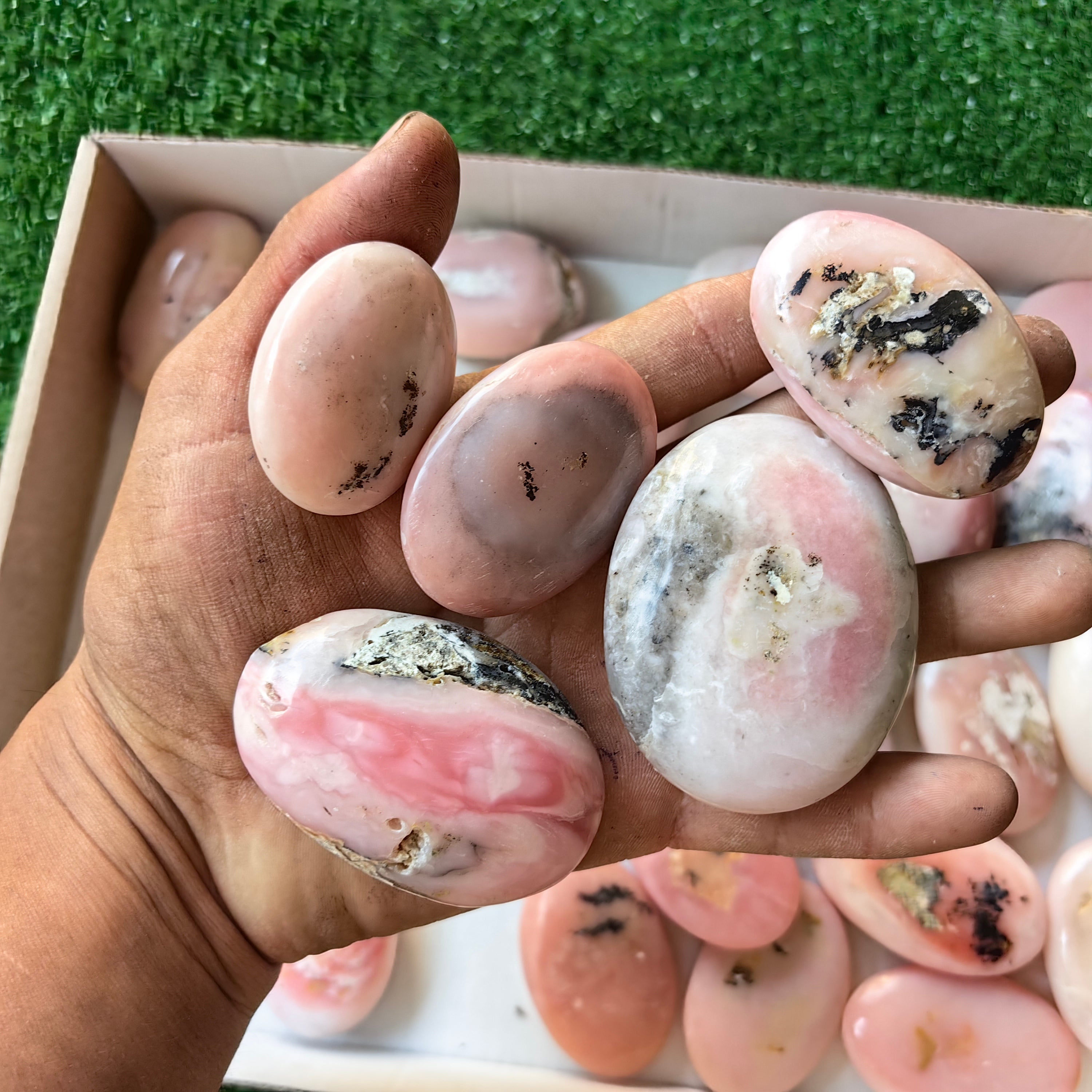 31 pc pink opal palms