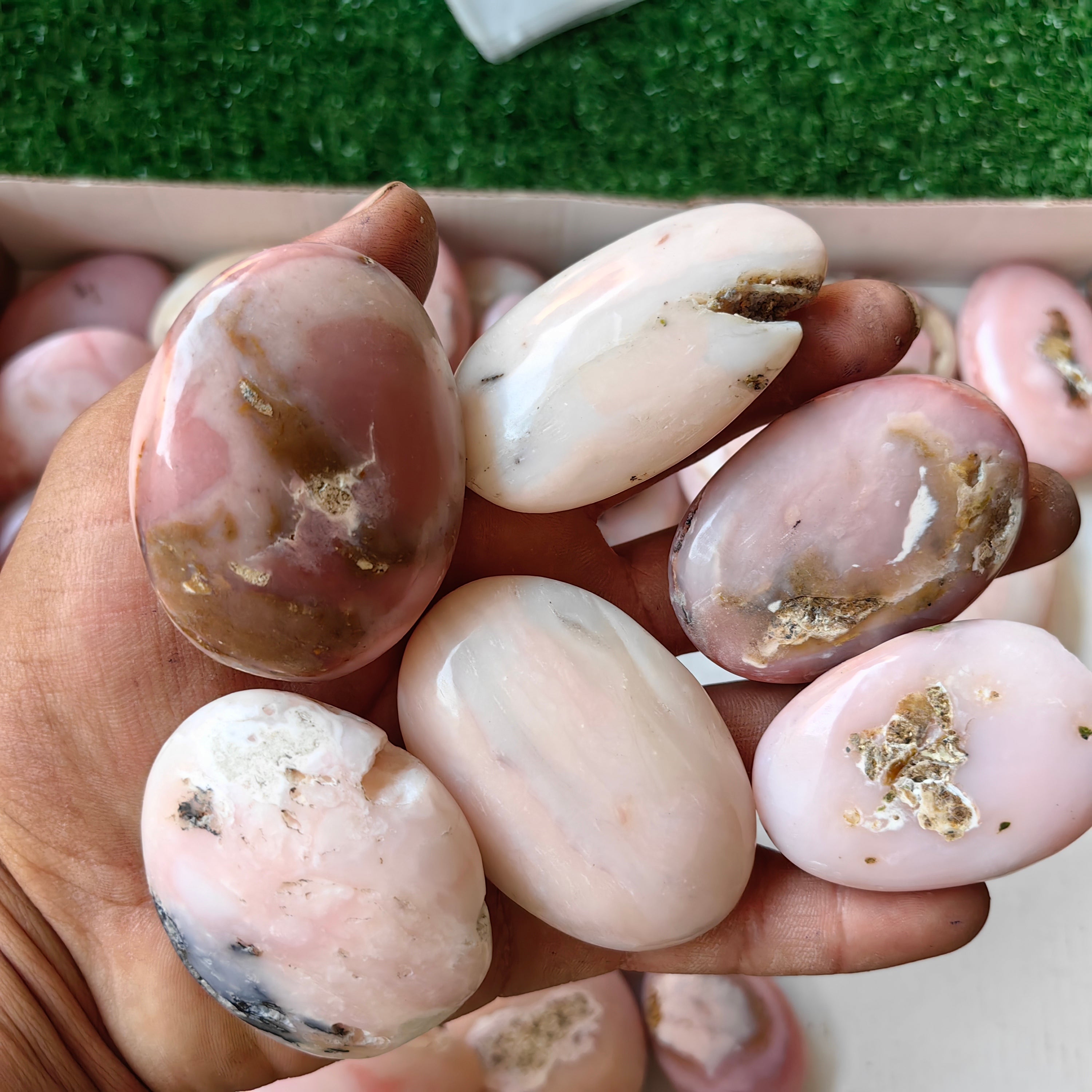 31 pc pink opal palms