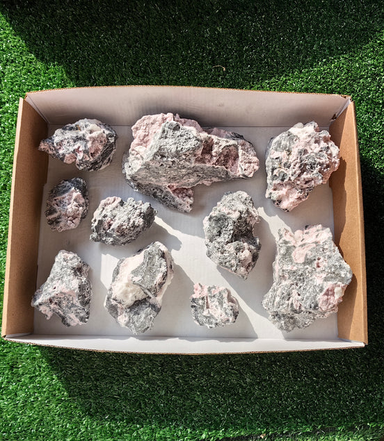 10 rhodochrosite quartz crystals specimen PERU
