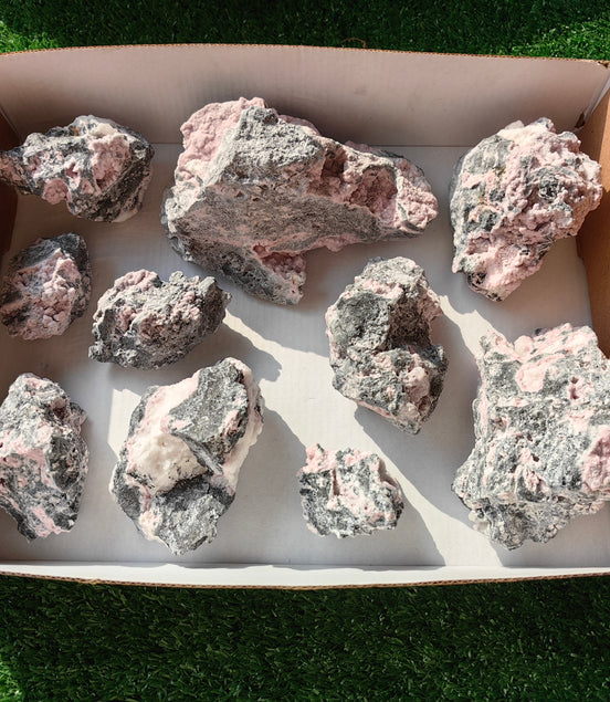 10 rhodochrosite quartz crystals specimen PERU