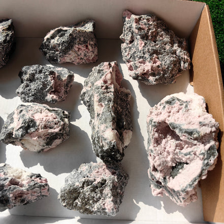 10 rhodochrosite quartz crystals specimen PERU
