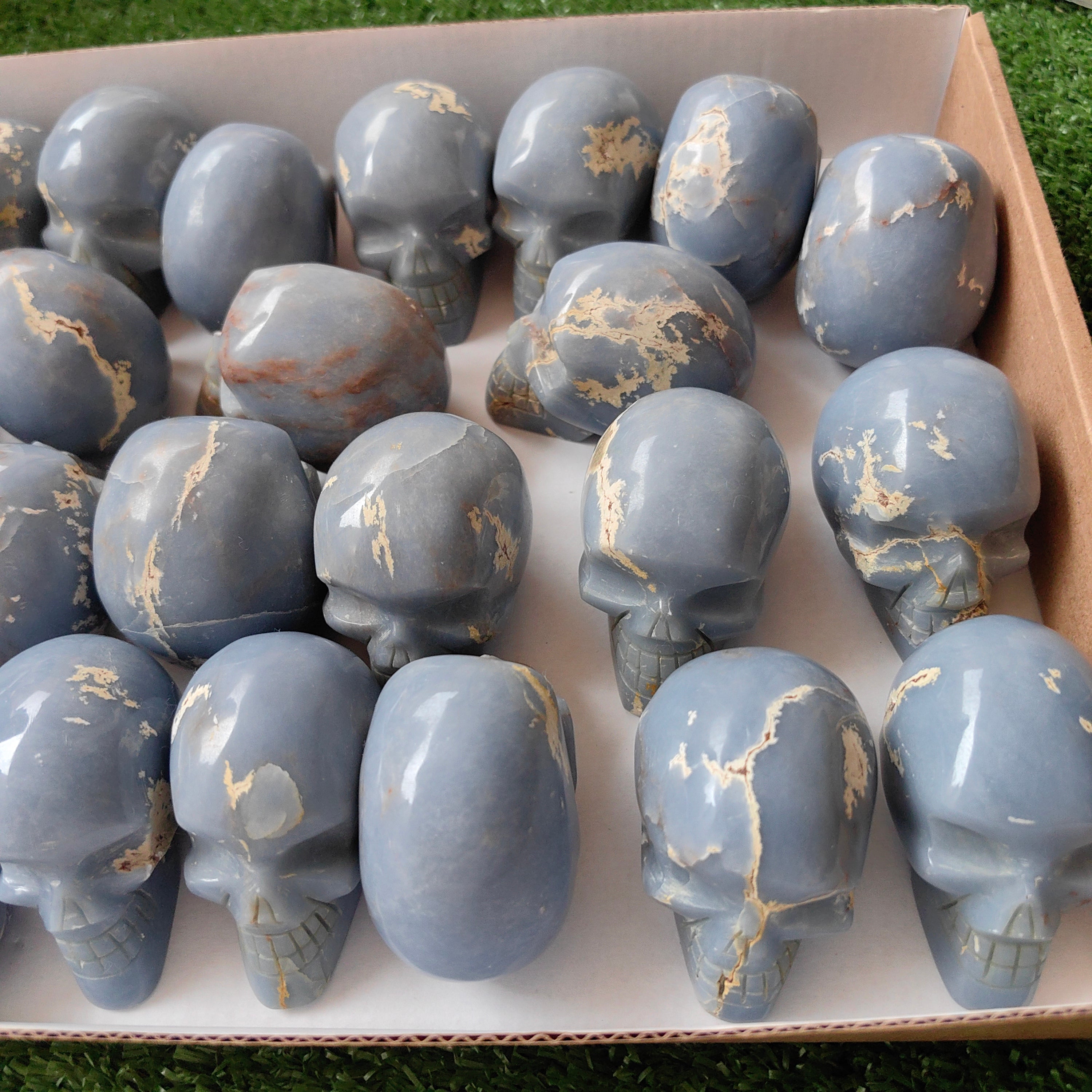 27 pc blue angelite skulls