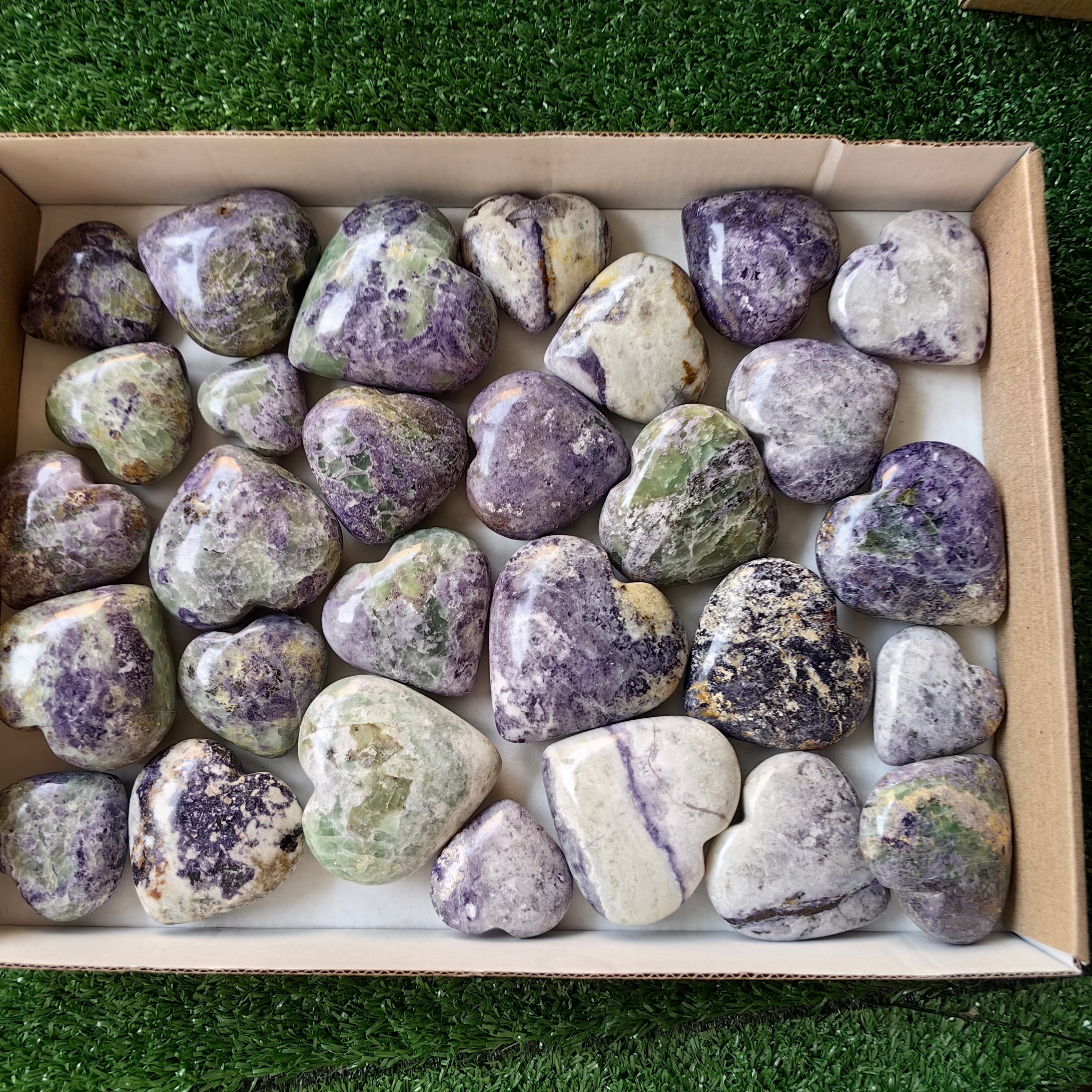 29 pc bolivianite hearts