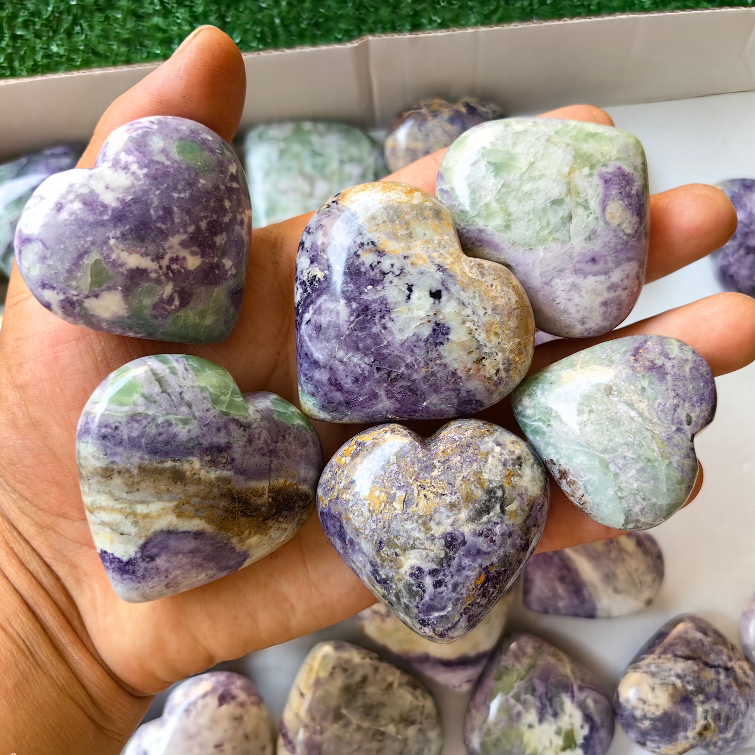30 pc bolivianite hearts