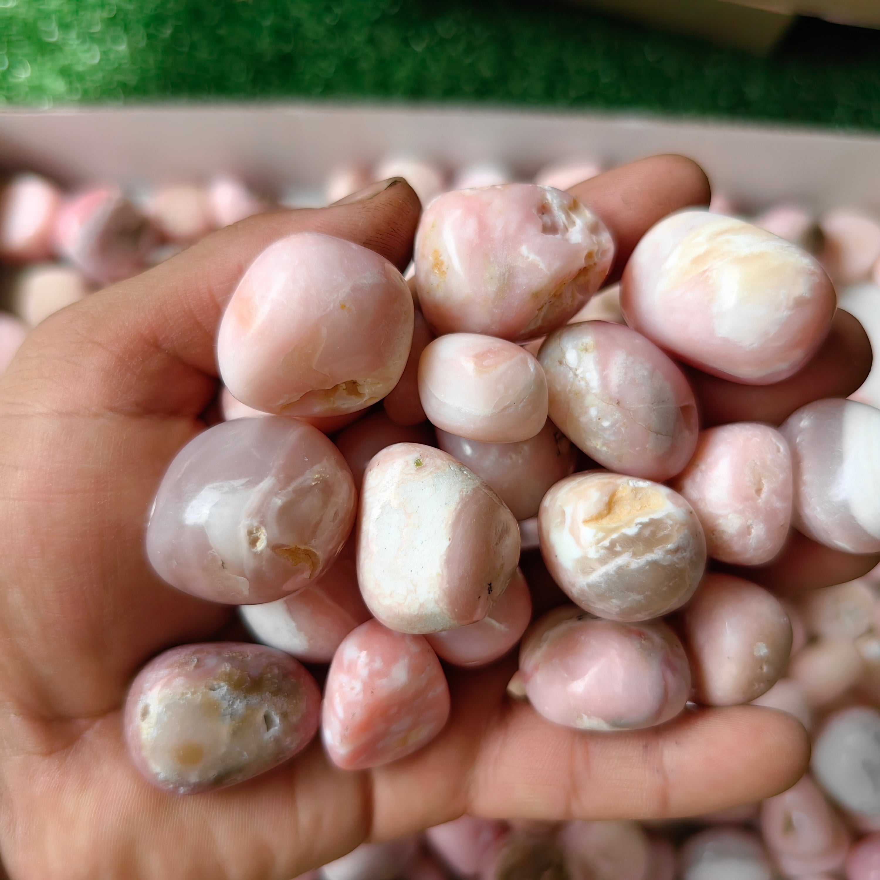 2 kg peruvian pink opal tumbled