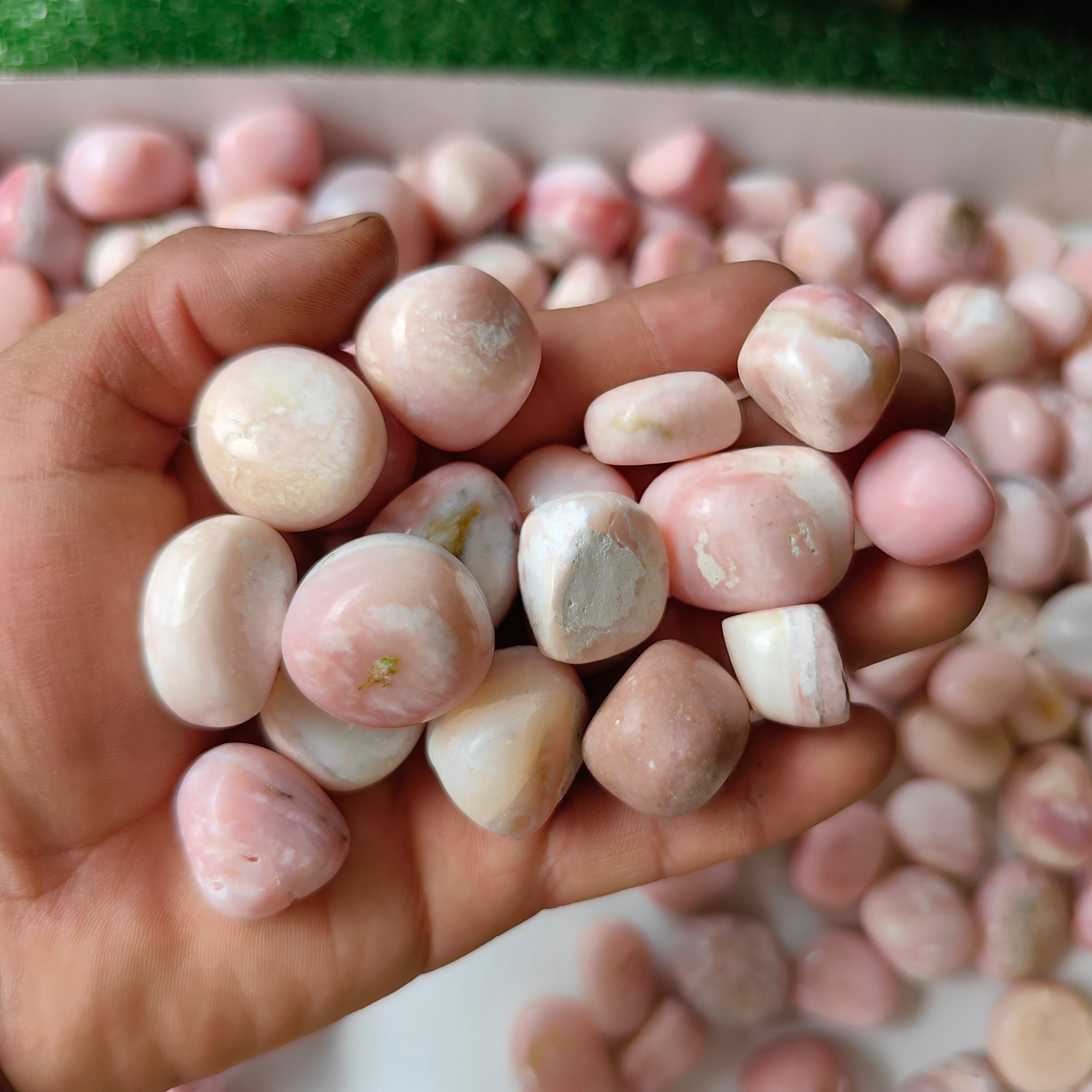 2 kg peruvian pink opal tumbled