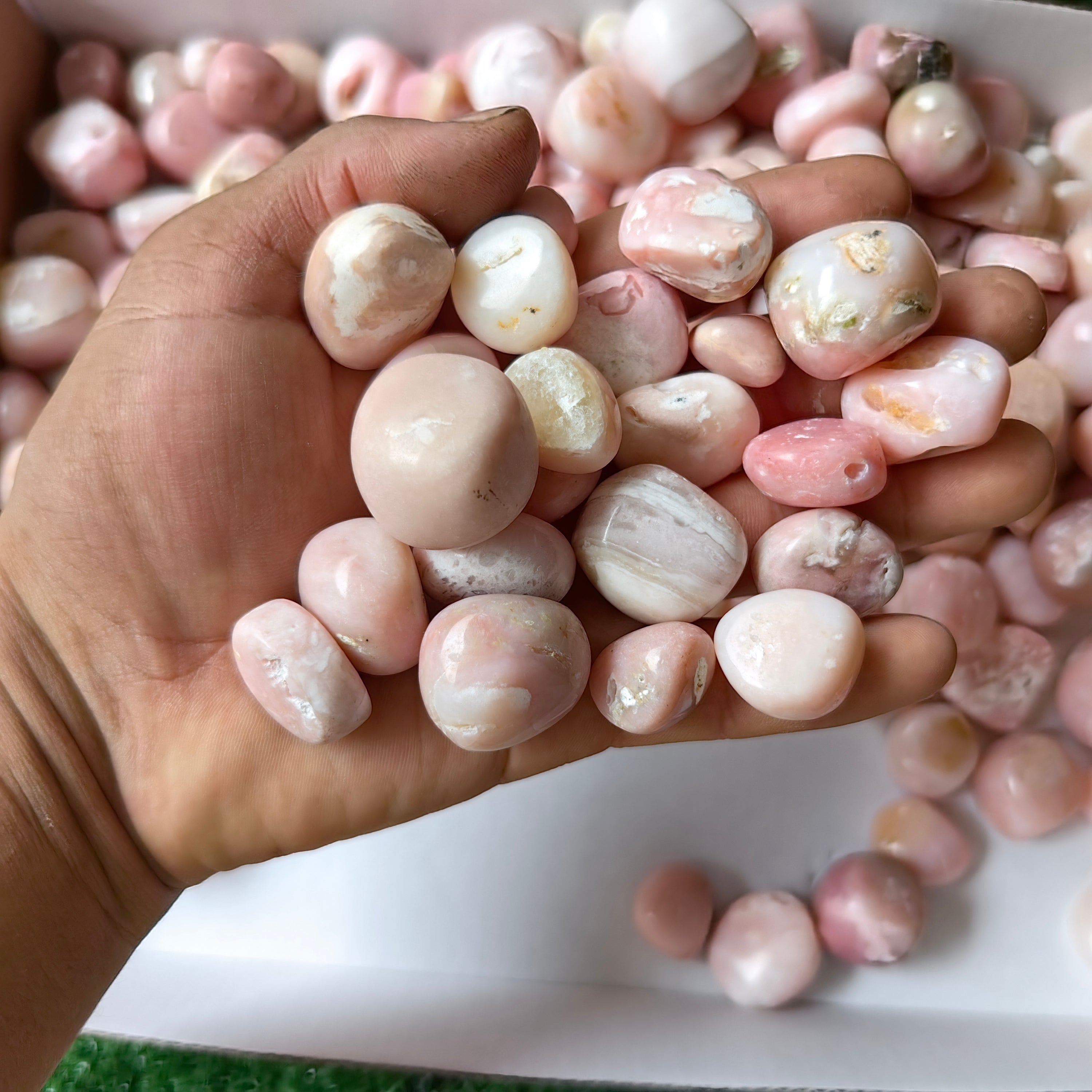 2 kg peruvian pink opal tumbled