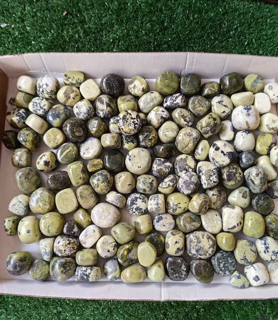 2 kg tumbled green serpentine