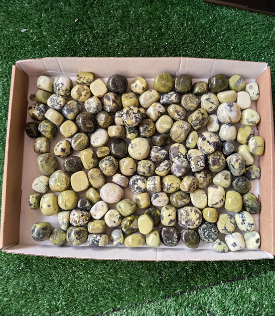 2 kg tumbled green serpentine
