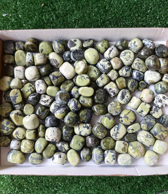 2 kg tumbled green serpentine