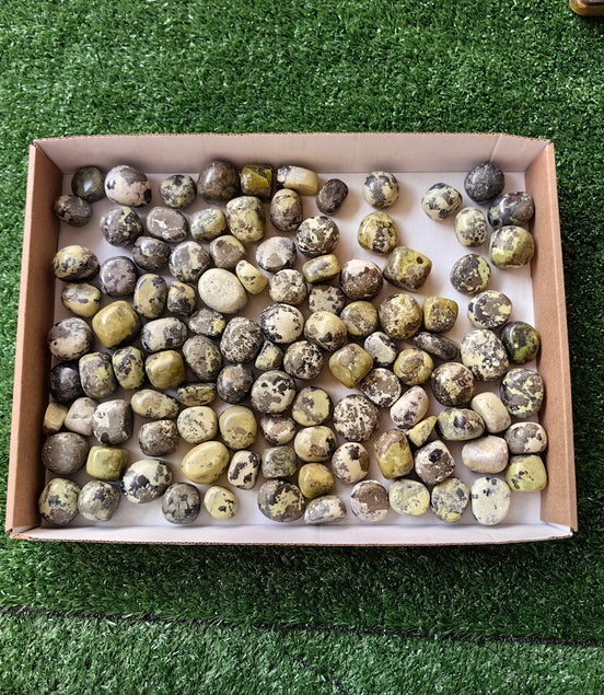2 kg tumbled green serpentine