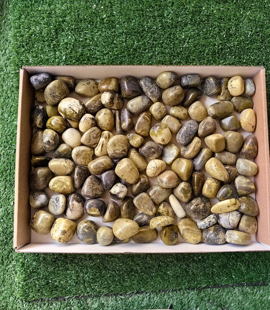 2 kg tumbled green serpentine