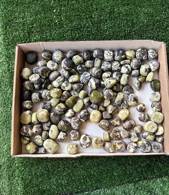 2 kg tumbled green serpentine