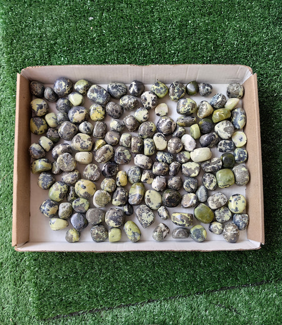 2 kg tumbled green serpentine