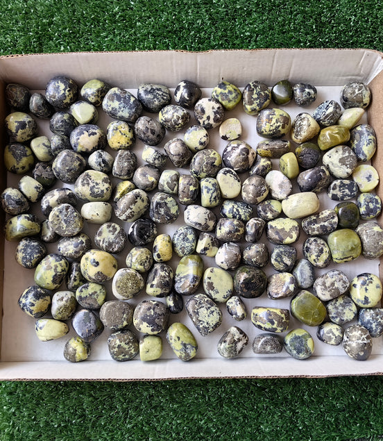 2 kg tumbled green serpentine
