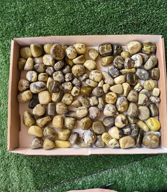 2 kg tumbled green serpentine