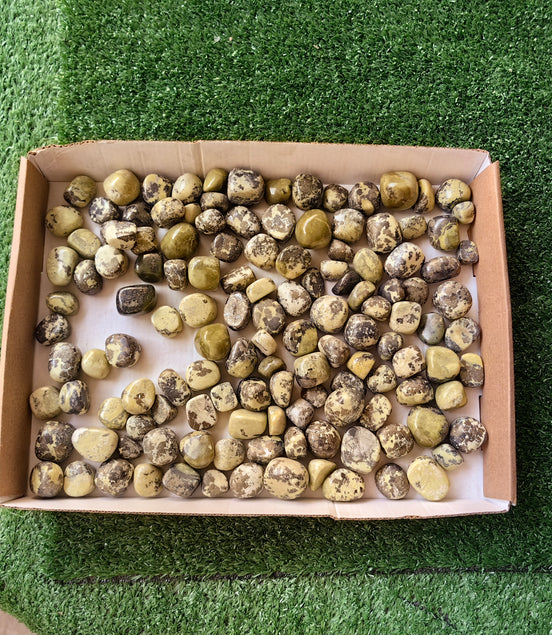 2 kg tumbled green serpentine