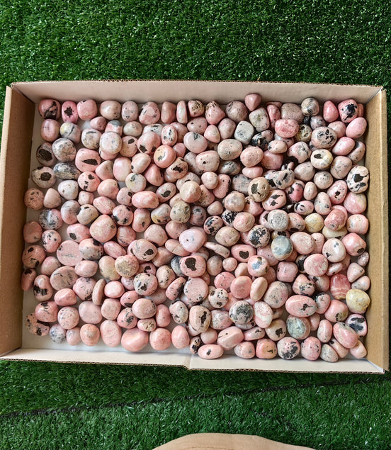 2 kg tumbled pink rhodonite