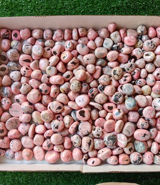 2 kg tumbled pink rhodonite
