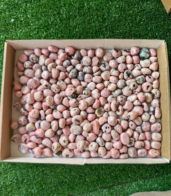 2 kg tumbled pink rhodonite