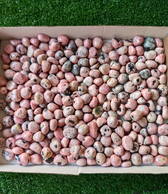 2 kg tumbled pink rhodonite