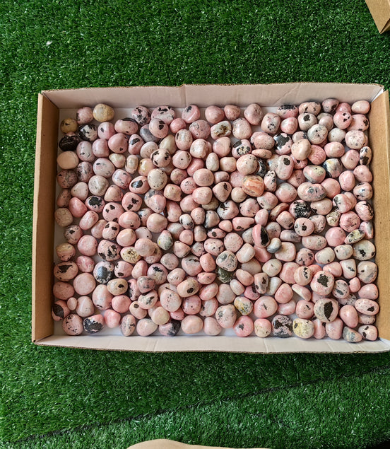 2 kg tumbled pink rhodonite