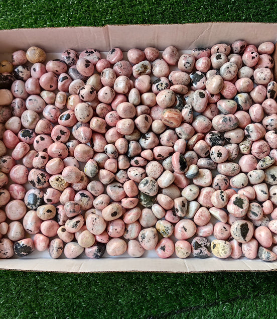2 kg tumbled pink rhodonite