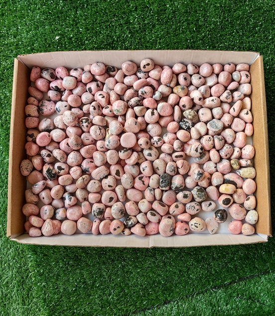 2 kg tumbled pink rhodonite