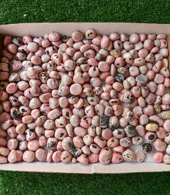 2 kg tumbled pink rhodonite