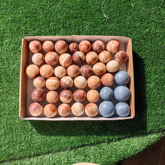 42 pc angelite & onix spheres
