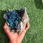 Chrysocolla on Quartz from mine tentadora