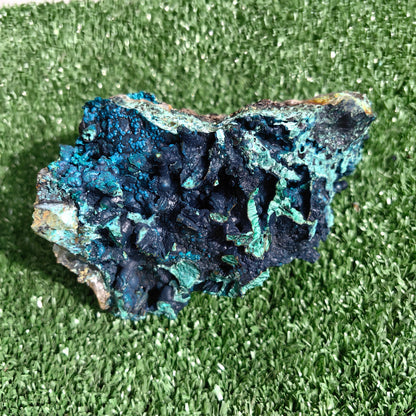 Chrysocolla on Quartz from mine tentadora