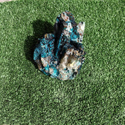 Chrysocolla on Quartz from mine tentadora