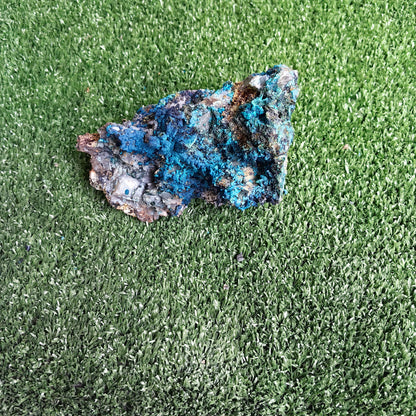 Chrysocolla on Quartz from mine tentadora