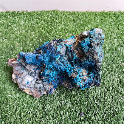 Chrysocolla on Quartz from mine tentadora