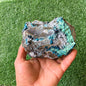 Chrysocolla on Quartz from mine tentadora