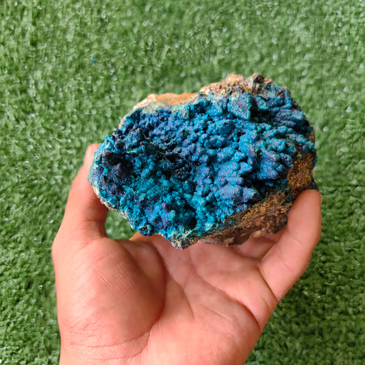 Chrysocolla on Quartz from mine tentadora