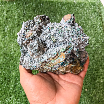 Chrysocolla on Quartz from mine tentadora