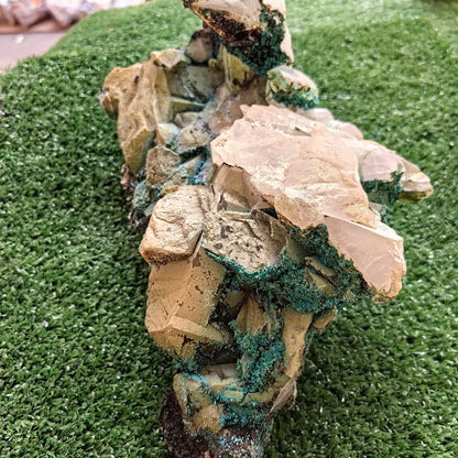 Chrysocolla on Quartz from mine tentadora