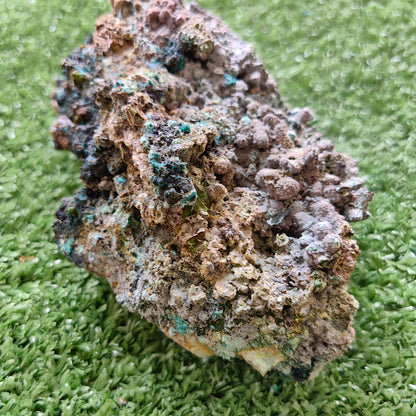Chrysocolla on Quartz from mine tentadora