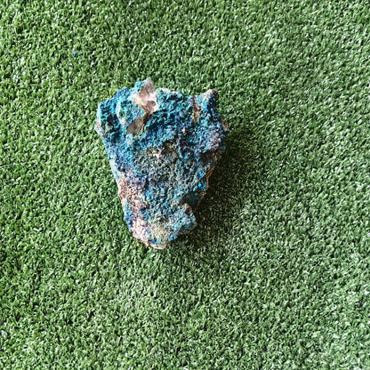 Chrysocolla on Quartz from mine tentadora