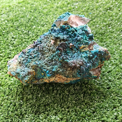 Chrysocolla on Quartz from mine tentadora